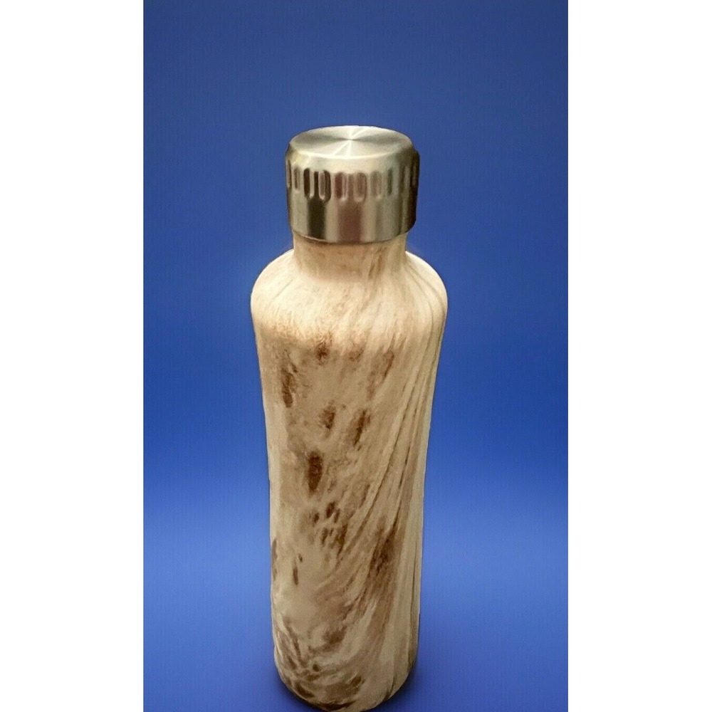 The Coffee Bean & Tea Leaf Stainless Steel Water Drink‎ Bottle Brown Marble 16oz